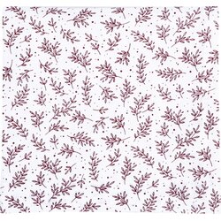 Classic Textiles of Sweden Namizni prt Flora 140 x 250 cm - white/dark red Cene