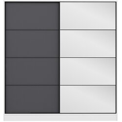 Hanah home Ormar Kale 180x210x52cm Bijelo-Crni Cijene