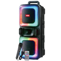 XO bluetooth speaker + karaoke mic F55 boat double horn rgb black 20W Cene