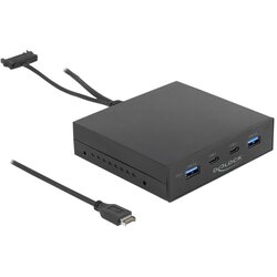 Delock 3.5″ USB 3.2 Gen 2 Front Panel 2 x USB Type-C + 2 x USB Type-A Cene