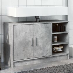 vidaXL ormarić za umivaonik boja betona 90x29x55 cm konstruirano drvo Cijene
