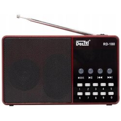 Dartel prijenosni radio RD-180, FM, Bluetooth, MP3, punjiva baterija, crveni Cene