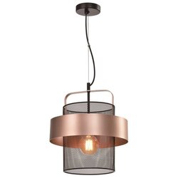 Candellux Lighting Kovinska viseča svetilka v črno-medeni barvi ø 30 cm Fiba - Candellux Lighting Cene