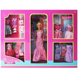 BONNIE PINK Modna lutka mega set s odjećom i dodacima, 29 cm Cene