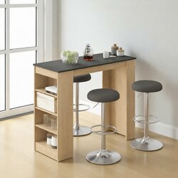 Nordom Norel Kitchen Bar Anthracite/Drvo 781 Cene