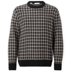 Selected Puloverji Mikolas Knit - Black/Demitasse Črna Cene