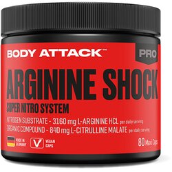 Body Attack Arginine Shock, 80 kapsul, (21371394) Cene