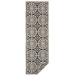 NORTHRUGS crno-krem vanjski tepih Jardin, 80 x 250 cm Cene