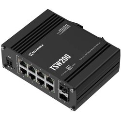 Teltonika UhAB stikalo Giga 8-port 8x PoE 2xSFP 240W DIN Mini TSW200, (5000319505) Cene
