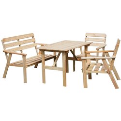 Rojaplast vrtni jedilni set iz borovega lesa za 4 osebe nordic - rojaplast Cene