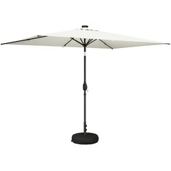 vidaXL Suncobran za vrt s LED svjetlima i postoljem 200 x 300 cm - Krem 2 x 3 m Cijene