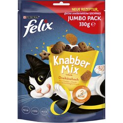 Felix + 1 gratis! Felix prigrizki za mačke - KnabberMix: Dreikäsehoch (330 g x 4) Cene