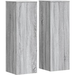 vidaXL Stalci za biljke 2 kom siva boja hrasta 33 x 33 x 100 cm drveni Cijene