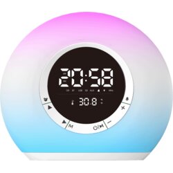 Mean IT zvučnik bežični, radio alarm sat, bluetooth - B15, plavo-ljubičasti Cene