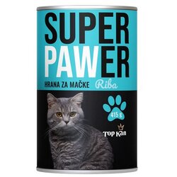 SUPER PAWER Hrana za mačke MOKRA 415 g RIBA Cene