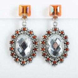 Branic Jewelry Minđuše sa kristalima u boji srebra Nina Cene