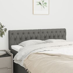 vidaXL uzglavlja 2 kom tamnosivi 80x7x78/88 cm od tkanine Cijene
