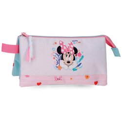 Disney Minnie HAPPY TO BE ME prazna pernica sa 3 pregrade - pink Cene