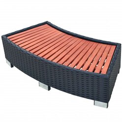 vidaXL Stopnica za masažni bazen poli ratan 92x45x25 cm črna, (21265950) Cene