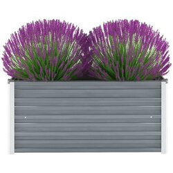 vidaXL Vrtna sadilica od pocinčanog čelika 100 x 40 x 45 cm siva Cijene
