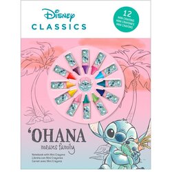 Disney Stitch Bilježnica i Set od 12 Bojica Cene