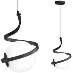 Toolight Crni Luster s Staklenom Sferom i Spiralnim Dizajnom APP1732-1CP Cijene