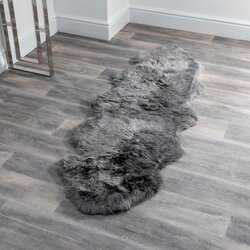 Native Natural Siva ovčja koža Double, 60 x 240 cm Cene