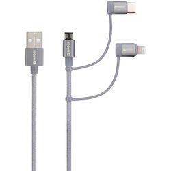 Skross USB kabel USB 2.0 USB-A vtič 1.20 m space siva okrogel\, prilagodljiv\, polimerna prevleka SKCA00143-1120CN, (20416738) Cene