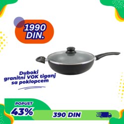 Zotrix duboki granitni vok tiganj sa poklopcem Cene