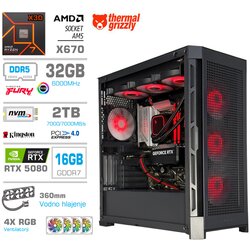 MEGA Računalnik TWR S11 R7-9800X3D/RTX5080/32GB-DDR5/2TB-4.0/1050W/Brez OS/črna RGB + Estetski napajalni kabli [Rdeča / Črna], (22134187) Cene