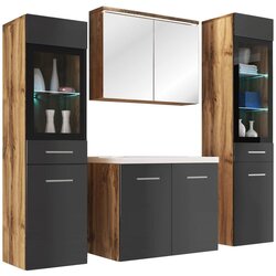P & B kopalnica madrit, barva hrasta, črna, led, 5-Delno Cene