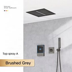 ELITE EDITION Moderni vgradni tuš sistem za vašo kopalnico – BCS1721 — Gunmetal siva — Stropna Cene