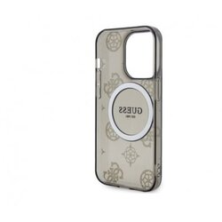 Guess Futrola za iPhone 14 Pro IML GLITTER PEONY GOLD BLACK MagSafe Cene