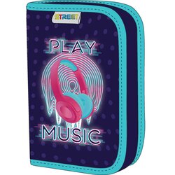 STREET jednostruka pernica sa 2 preklopa Play music sa priborom Cijene