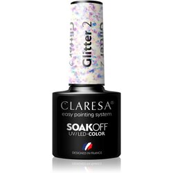 Claresa SoakOff UV/LED Color Glitter gel lak za nohte odtenek 2 5 g Cene