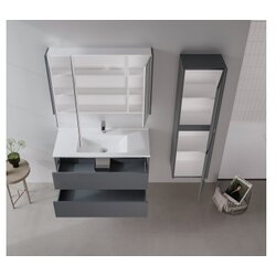 Hanah home Kupatilski ormarić sa umivaonikom i ogledalom (2 komada) Arno 100 760 Cene