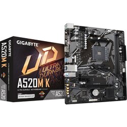 Gigabyte osnovna plošča A520M K, DDR4, SATA3, USB3.2Gen1, HDMI, AM4 mATX Cene
