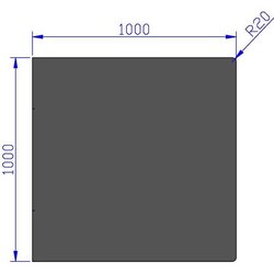  Podna ploča čelična 1000×1000 – Jøtul Cene
