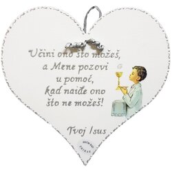 Poklon Dobra Ideja Drveno srce - Uspomena na Prvu Sv. Pričest Tvoj Isus Cene