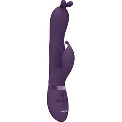 VIVE Gada Vibrating Bunny Ear G-Spot Rabbit with Pulse Wave Shaft Purple Cene