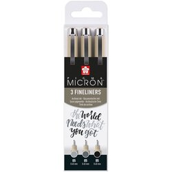  Set tehničkih olovaka Sakura Pigma Micron 3 fineliners (Sakura tehnička) KORIŠTENO Cijene