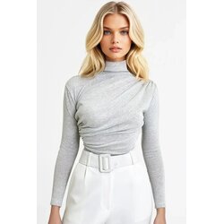 Trend Alacati Stili ženska bluza dugih rukava ALC-X11257, rolka, siva Cene