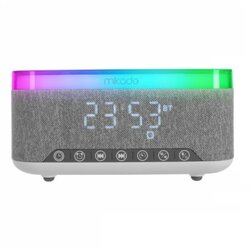 Mikado zvučnik MD-W8 1200mah, 10W lampa/alarm/wireless punjač/sivi Cene