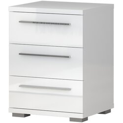 Jela NOĆNI STO NS3/PN - kolekcija Piano - Kristalno bela/Kristalno Bela HG Lak - 45x61x40 cm Cene