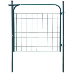 vidaXL Vrata za vrtno ograjo 100x100 cm zelene barve, (20765864) Cene