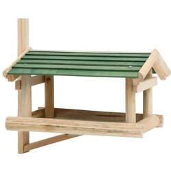 vidaXL Ptičja hranilnica iz trdnega lesa 35x29,5x21 cm, (20708111) Cene