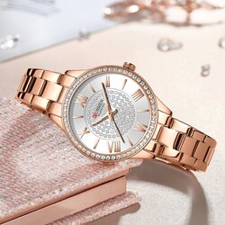 Curren ženski sat 9084 rose gold boje Cene