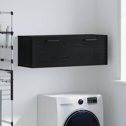 vidaXL omarica na steni črni hrast 100 x 36.5 x 35 cm konstruiran les Cene