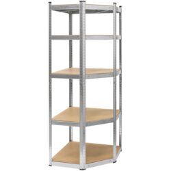 Metalni kutni stalak za odlaganje 180x40x70 srebrni Rebel Cijene