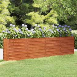 vidaXL Povišena vrtna gredica boja hrđe 320 x 40 x 77 cm čelik COR-TEN Cijene